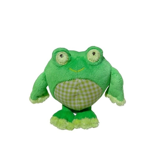 Old Navy Green 7” Frog 2011 Stuffed Animal Plush Soft Baby Toy Washable - Picture 2 of 10
